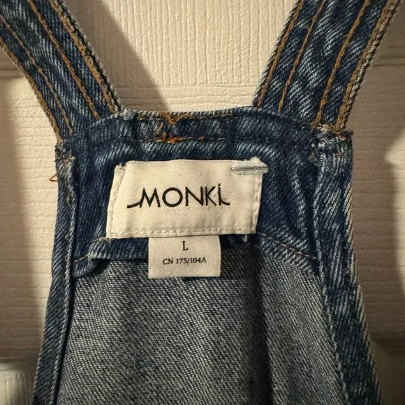 Denim button down overall dress - Picture 3 of 3